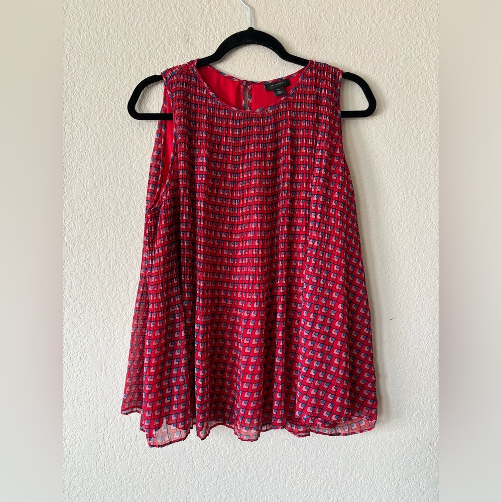 Halogen‎ Lined Red Sleeveless blouse M